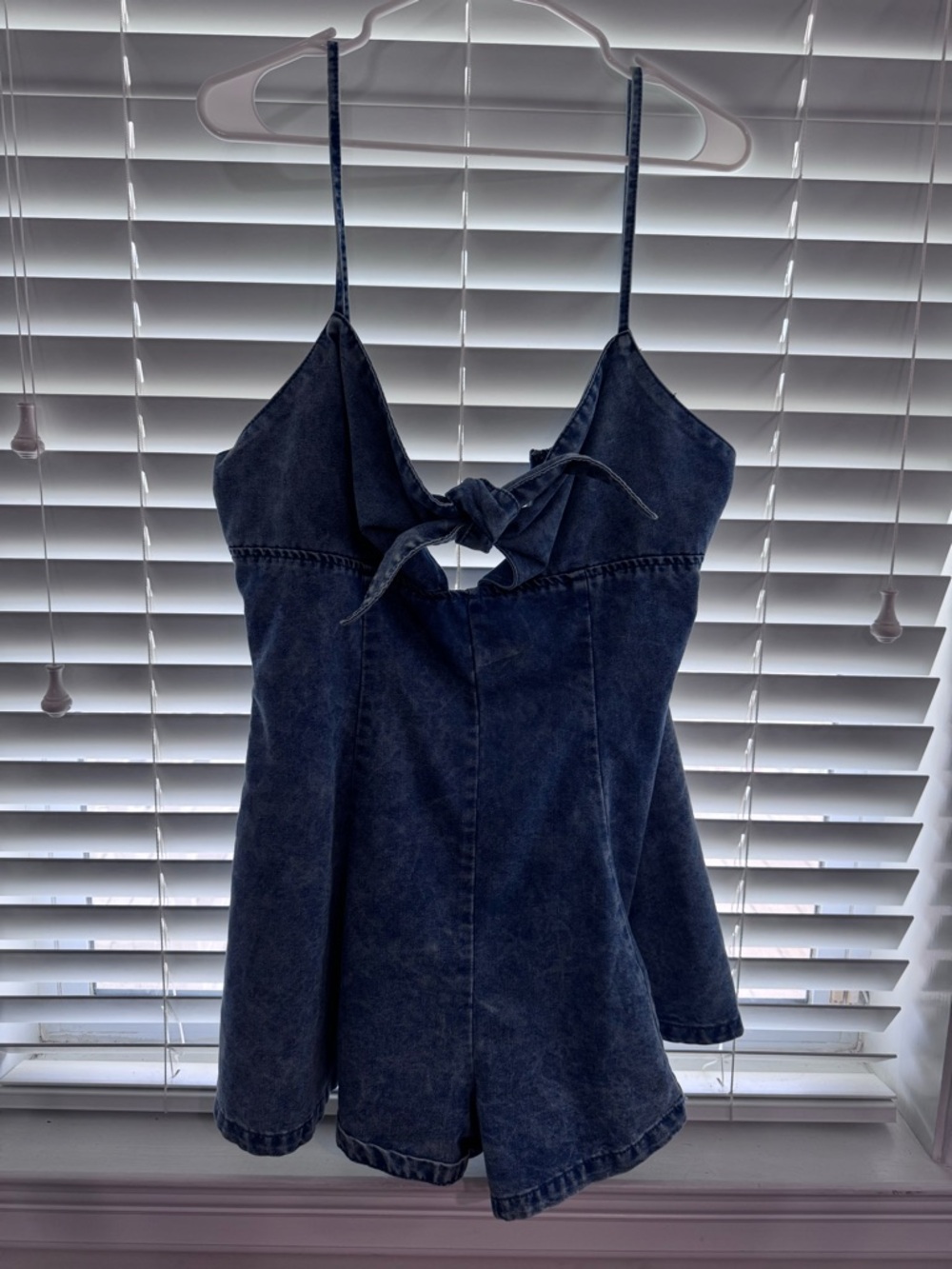 Denim Tie-Front Romper Size XL